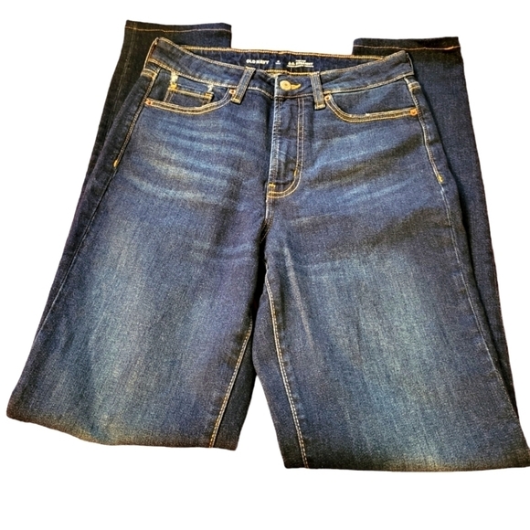 Old Navy size 4 Tall high rise O.G. Straight secret smooth pockets Distressed - Picture 1 of 11